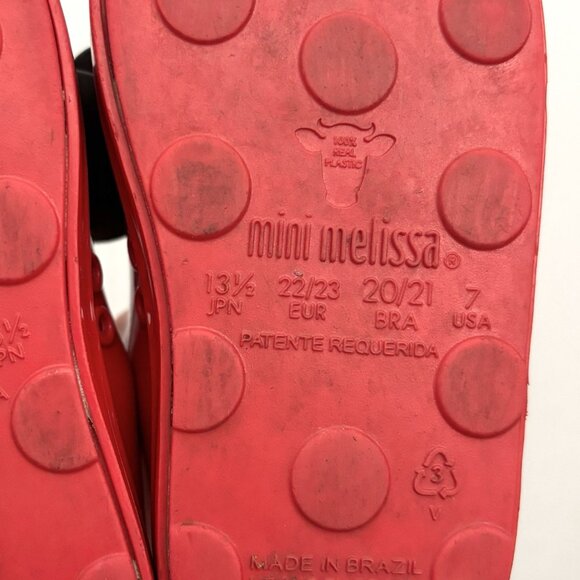 Mini Melissa x Disney Minnie Mouse Red Slip-On Sneaker Shoes Toddler Size 7 - Picture 8 of 8